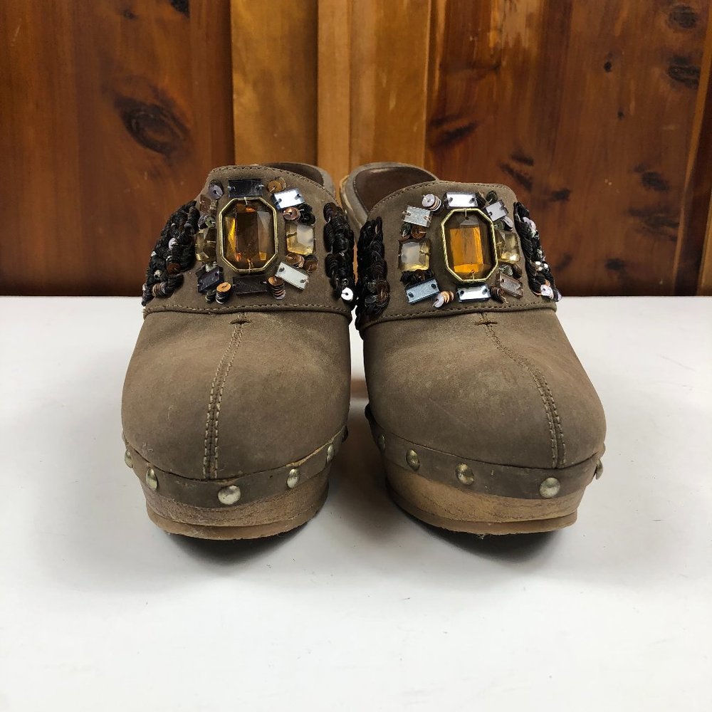 Kathy Van Zeeland Cady Jewel Embellished Clog Fairycore Glam Coachella Boho